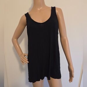 Aritzia Wilfred Black Silk Blend Tank Top